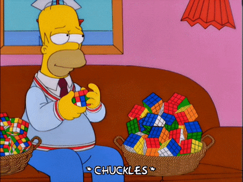 Resultado de imagen para gif de personas que intentan armar el cubo rubik