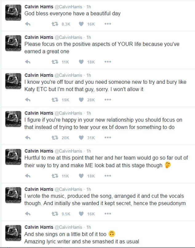 Calvin Harris, Taylor Swift, Twitter, Tweets Calvin Harris, Taylor Swift, Twitter, Tweets