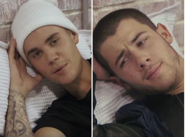 Justin Bieber Y Nick Jonas Se Van A La Cama Con Varias Celebridades Para Hacer Su Propia Versión