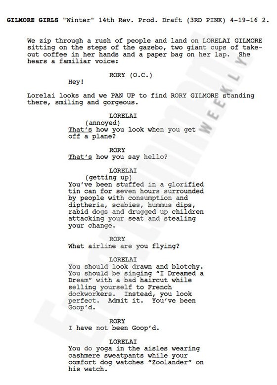 Gilmore Girls, script
