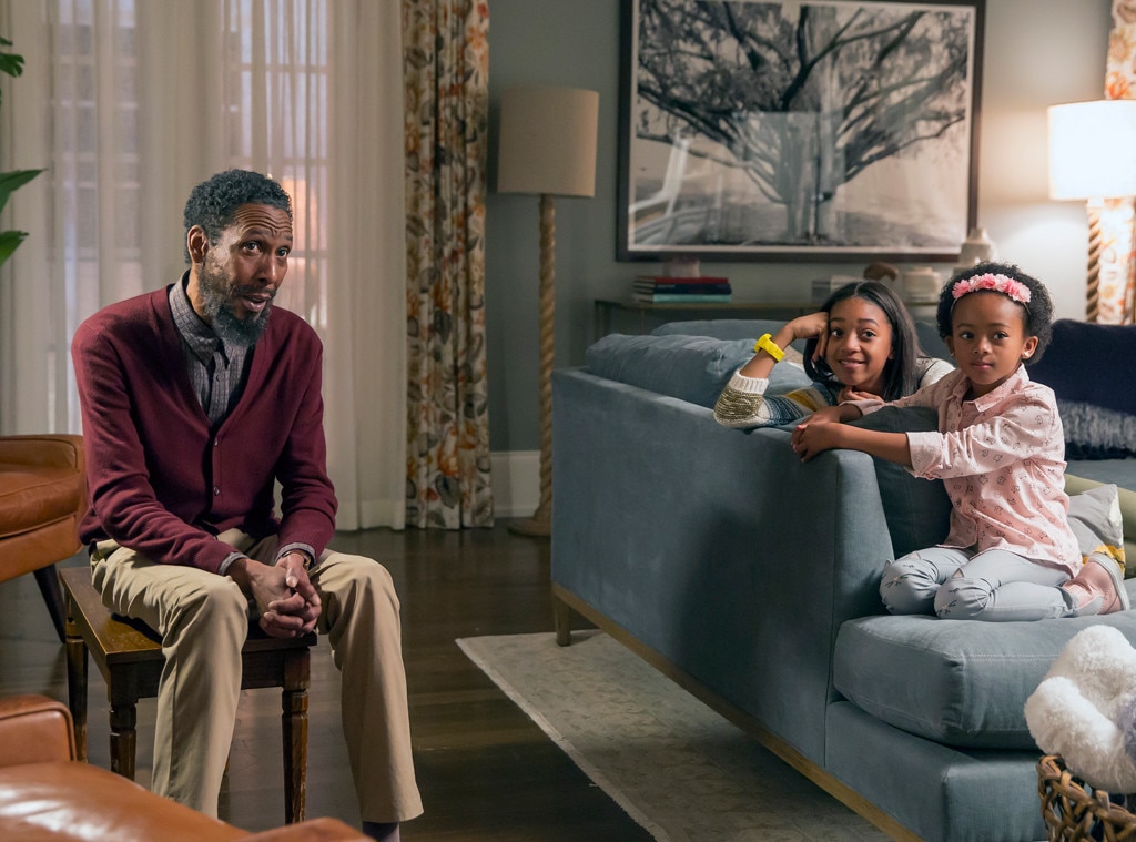 Tree in This is Us living room set.