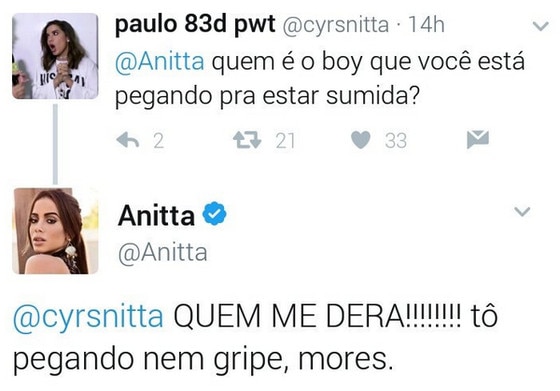 Melhores respostas da Anitta Melhores respostas da Anitta