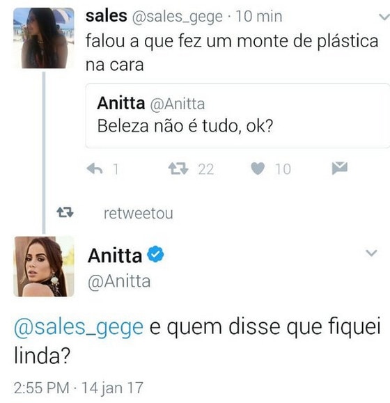 Melhores respostas da Anitta Melhores respostas da Anitta