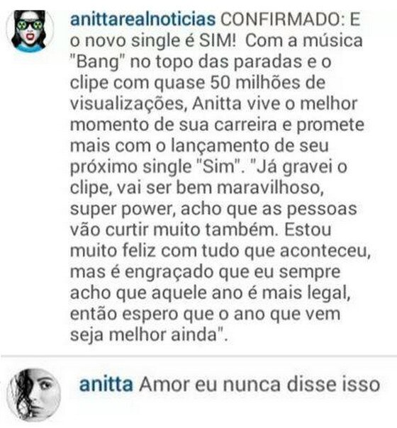 Melhores respostas da Anitta Melhores respostas da Anitta