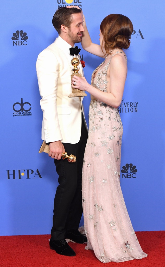 Ryan Gosling, Emma Stone, 2017 Golden Globe Awards, Press Room Ryan Gosling, Emma Stone, 2017 Golden Globe Awards, Press Room