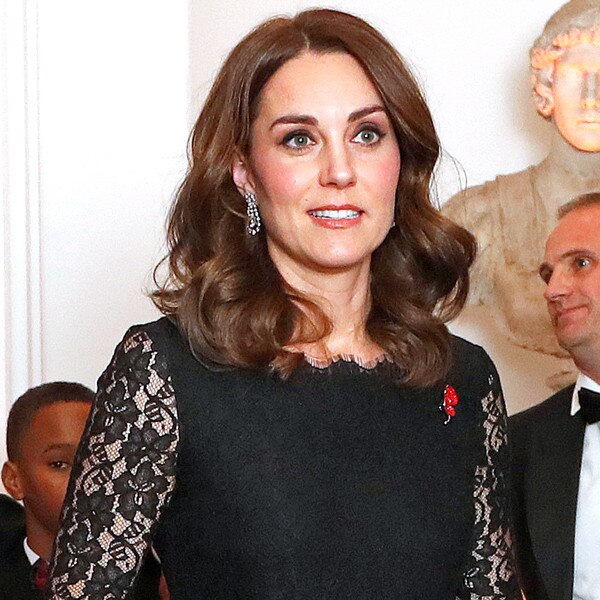 Kate Middleton Recycles Dazzling Lace Maternity Gown for Charity Gala