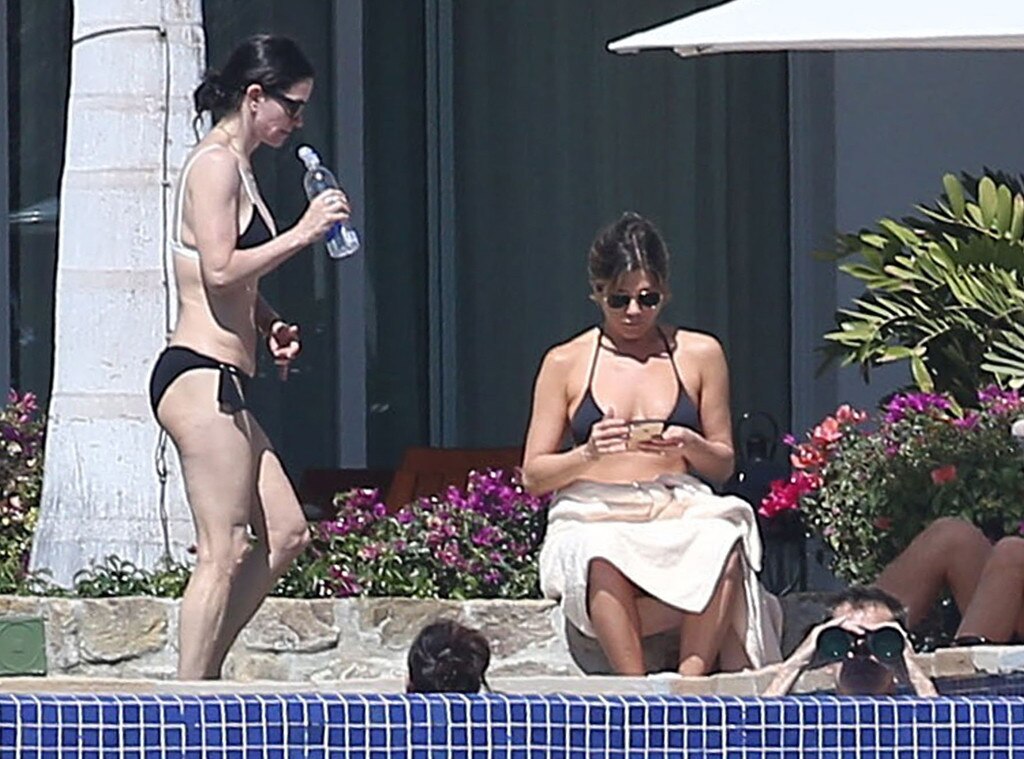 Jennifer Aniston, 48th Birthday, Johnny McDaid, Courteney Cox Jennifer Aniston, 48th Birthday, Johnny McDaid, Courteney Cox