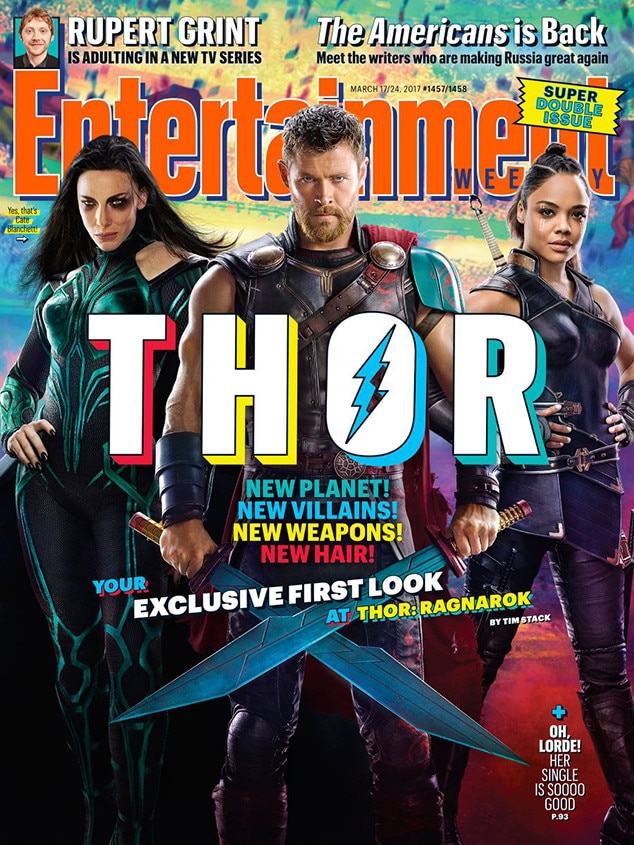 Thor Ragnarok, Chris Hemsworth, Cate Blanchett, Tessa Thompson, Entertainment Weekly Thor Ragnarok, Chris Hemsworth, Cate Blanchett, Tessa Thompson, Entertainment Weekly
