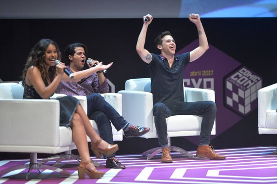 Alisha Boe, Christian Navarro, Brandon Flynn, CCXP 2017 Recife Alisha Boe, Christian Navarro, Brandon Flynn, CCXP 2017 Recife