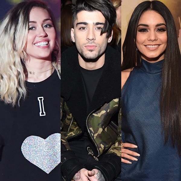 Miley Cyrus, Zayn Malik, Vanessa Hudgens