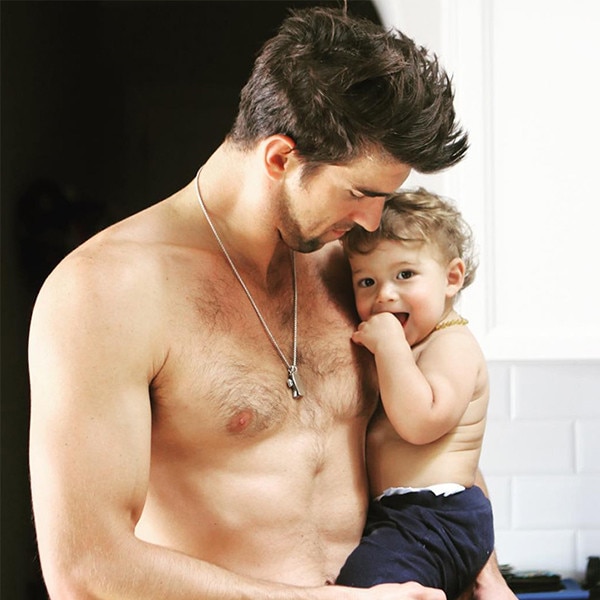 Michael Phelps Deserves a Gold Medal for His Shirtless Selfie With Son