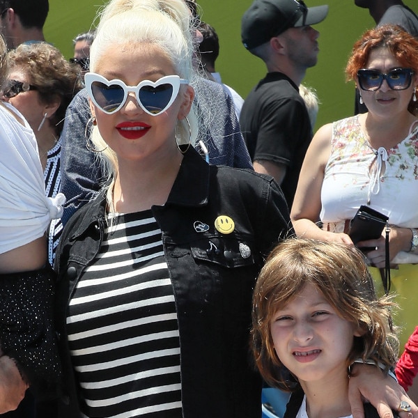 Christina Aguilera's Son Adorably Fills in for Her at Rehearsal