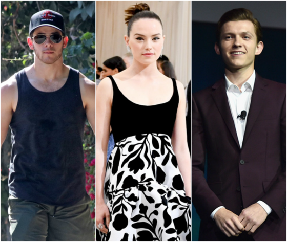 Nick Jonas, Daisy Ridley, Tom Holland Nick Jonas, Daisy Ridley, Tom Holland
