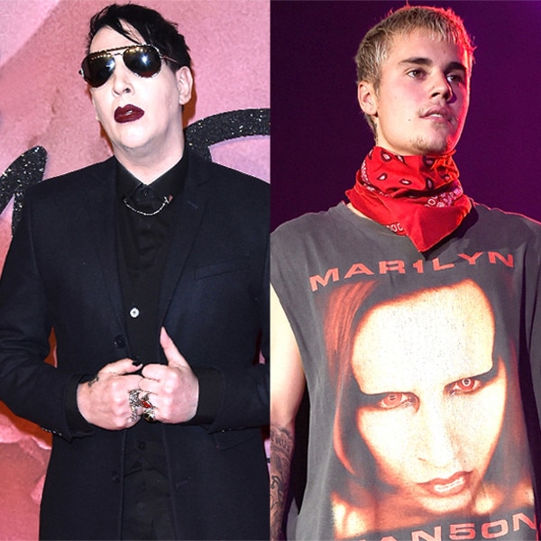 Justin Bieber, Marilyn Manson Justin Bieber, Marilyn Manson