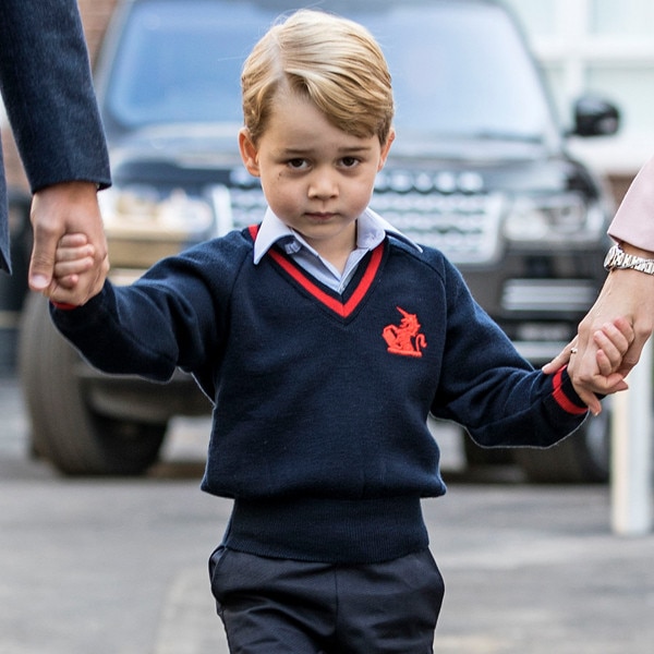 Prince George Looks Adorably Nervous for His First Day of School