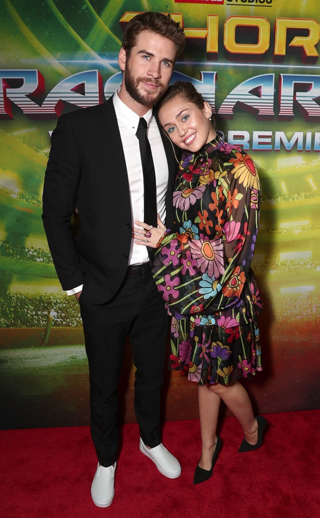 Miley Cyrus and Liam Hemsworth Make Rare Red Carpet Appearance at Thor