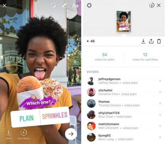 Instagram Stories enquete Instagram Stories enquete