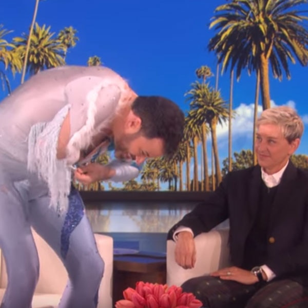 Jimmy Kimmel Hides Ellen DeGeneres' Birthday Gift in His Crotch