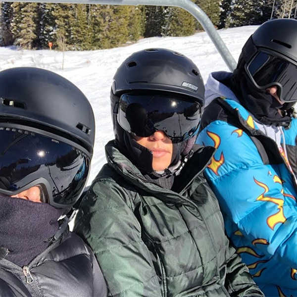 Kim Kardashian Goes on Family Ski Trip With Kourtney and Kendall