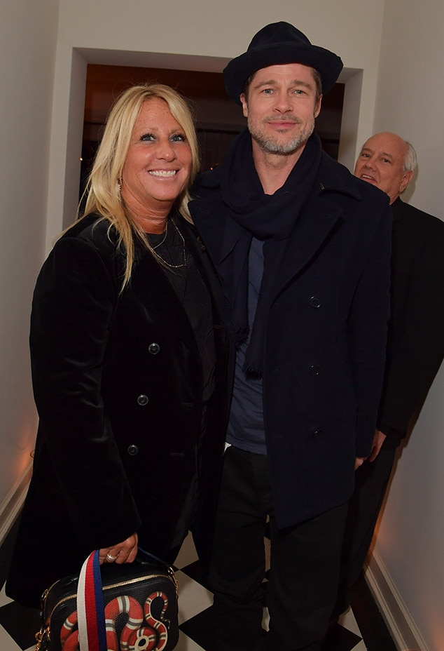 Brad Pitt, Manager, Cynthia Pett-Dante, Pre-2018 Oscars Party, Gersh Agency