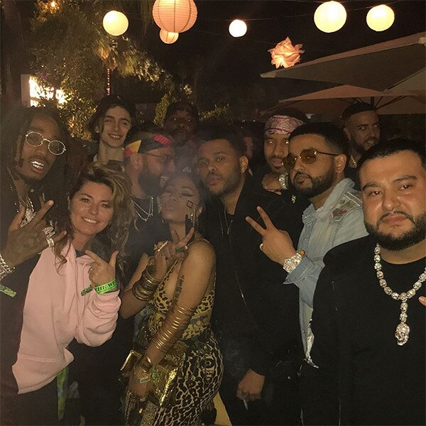 Nicki Minaj, Shania Twain, French Montana, The Weeknd, Quavo & Timothée Chalamet Nicki Minaj, Shania Twain, French Montana, The Weeknd, Quavo & Timothée Chalamet