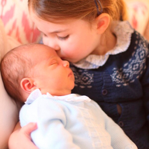 Princess Charlotte Kisses Prince Louis in Kate Middleton's Photo