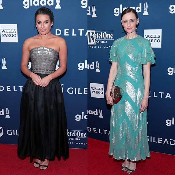 Lea Michele and Alexis Bledel Go Glam at GLAAD Media Awards in NYC