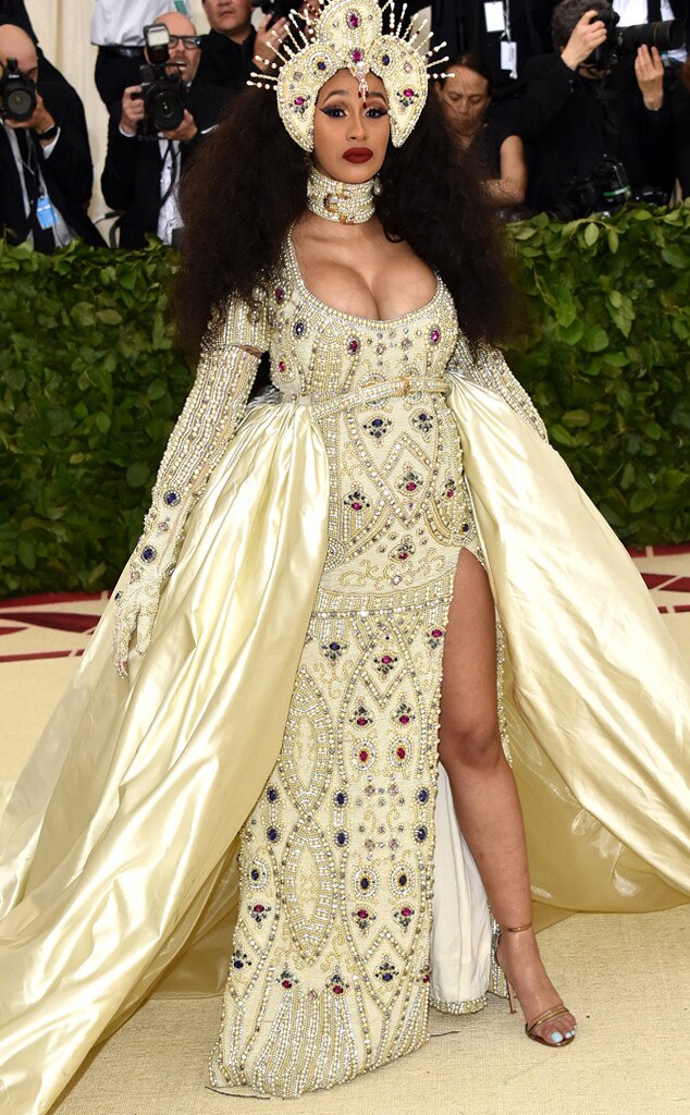 Cardi B, 2018 Met Gala, Red Carpet Fashions Cardi B, 2018 Met Gala, Red Carpet Fashions
