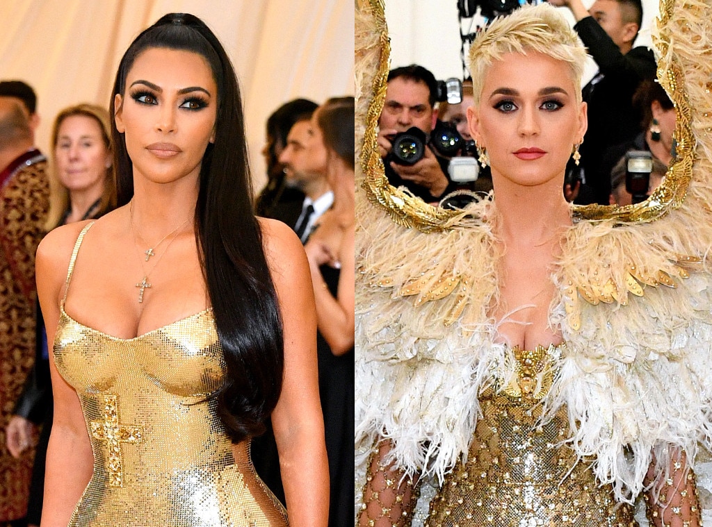 Kim Kardashian, Katy Perry, 2018 Met Gala Kim Kardashian, Katy Perry, 2018 Met Gala
