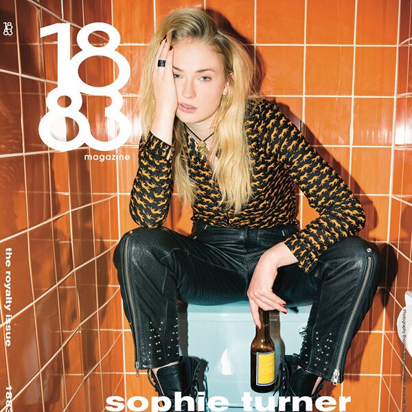 Brooklyn Beckham Photographs Sophie Turner on Toilet for Mag Cover