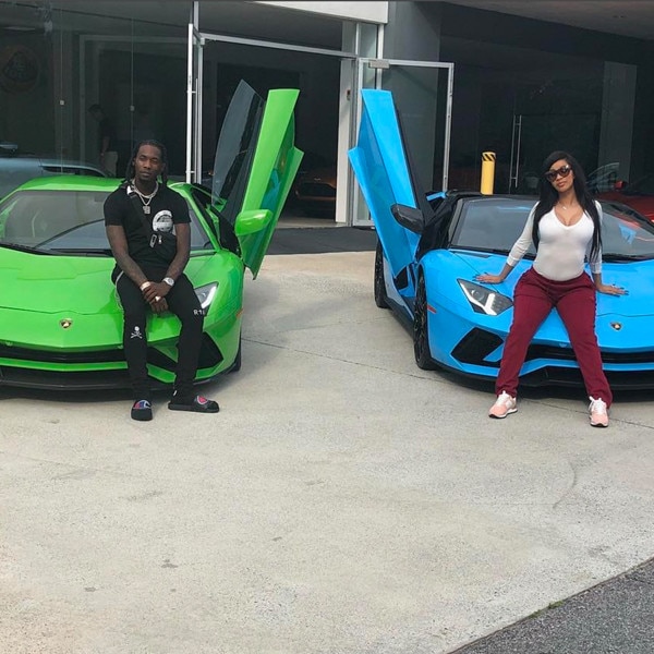 Cardi B and Offset Debut His and Hers Lamborghinis