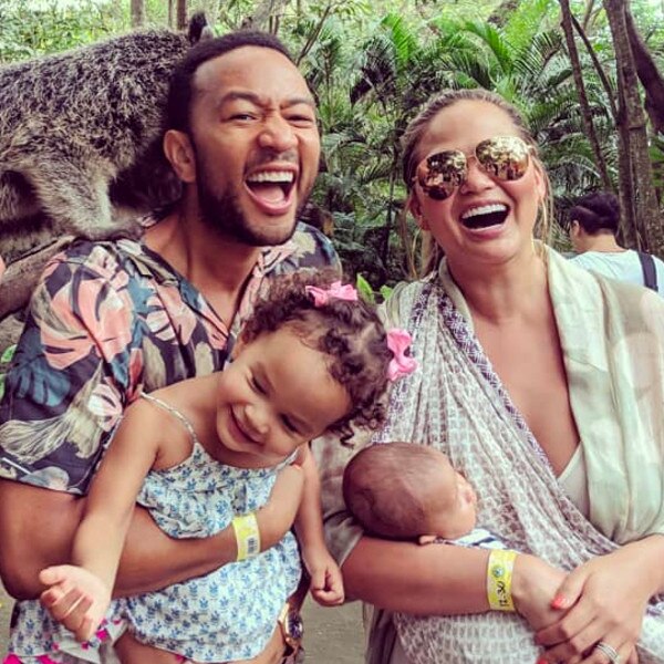 Chrissy Teigen and John Legend Take Their Kids to a Safari Park