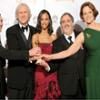 Sam Worthington, James Cameron, Zoe Saldana, Jon Landau, Sigourney Weaver