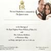 Kate Middleton, Prince William Wedding Invite