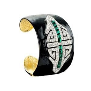 Kenneth Jay Lane Art Deco Cuff