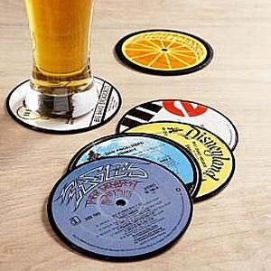 Red Envelope Recycled LP Coasters