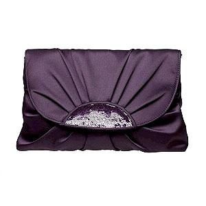Lulu Sequined Satin Clutch