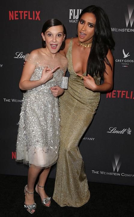 Shay Mitchell & Millie Bobby Brown Shay Mitchell & Millie Bobby Brown