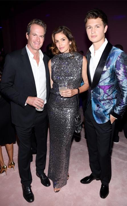 Rande Gerber, Cindy Crawford & Ansel Elgort Rande Gerber, Cindy Crawford & Ansel Elgort