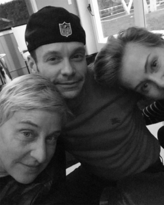 Ryan Seacrest, Ellen DeGeneres & Portia DeRossi Ryan Seacrest, Ellen DeGeneres & Portia DeRossi