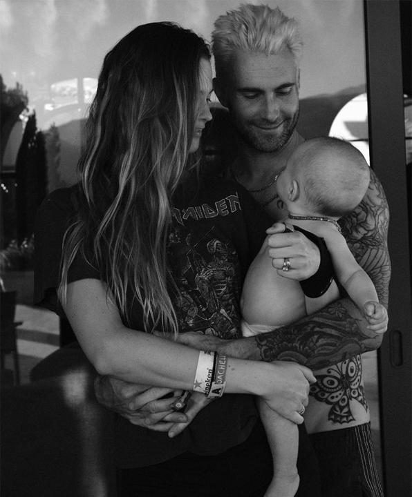 Adam Levine, Behati Prinsloo & Dusty Rose Adam Levine, Behati Prinsloo & Dusty Rose