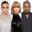 Kim Kardashian, Taylor Swift, Kanye West