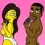 Kim Kardashian, Kanye West, Simpsons