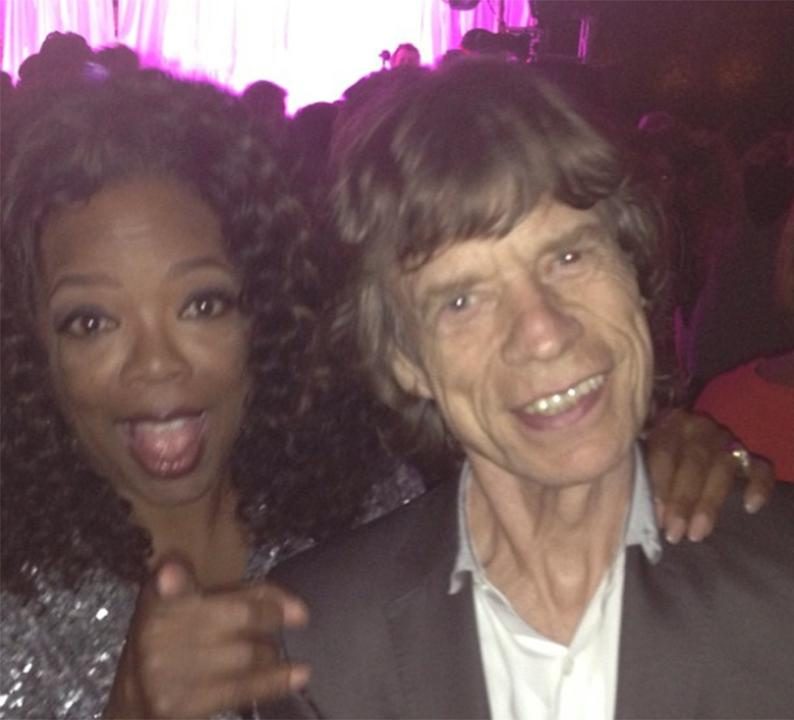 Oprah Winfrey & Mick Jagger Oprah Winfrey & Mick Jagger