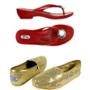 Oka B. Marion Sandals, Gold Glitter Toms Shoes, Forever 21 Stud Earring Set