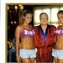 Hugh Hefner, Kristina Shannon, Karissa Shannon, Holiday card