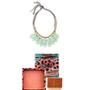 Anthropologie Stormy Sea Necklace, Coralista Blush, Forever 21 Pink Clutch
