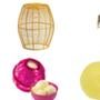Hive Side Table, Dale Tiffany Beaded Ruby Lamp, Play and Freeze Ice Cream Maker, Crate and Barrel Zest Plates