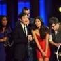 Amber Riley, Chris Colfer, Mark Salling, Lea Michele, Kevin McHale, Dianna Argon, Jenna Ushkowitz, Pizza Girl