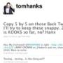 Tom Hanks, Twitter